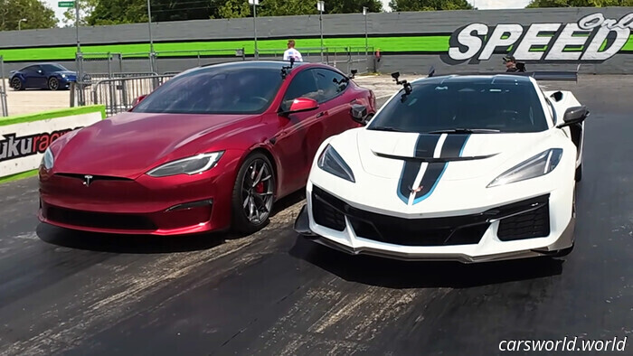 Questa sfida di velocità tra Corvette ZR1 e Tesla Model S Plaid non è stata nemmeno vicina | Carscoops